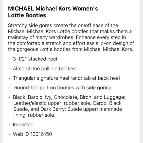 Michael Kors โฆ Lottie Genuine Leather 3.5" Heels Booties (size 7) - Picture 5 of 9